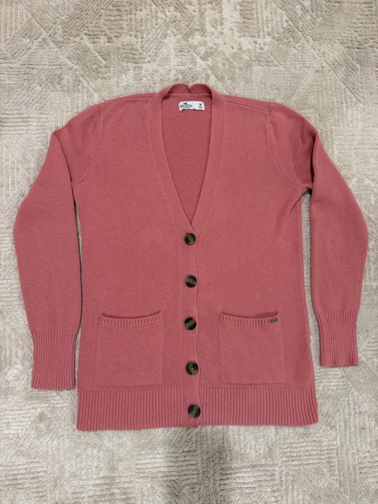 Hollister Jackets & Blazers - Hollister Pink Button Front Cardigan Sweater Size Medium Y2K Layering